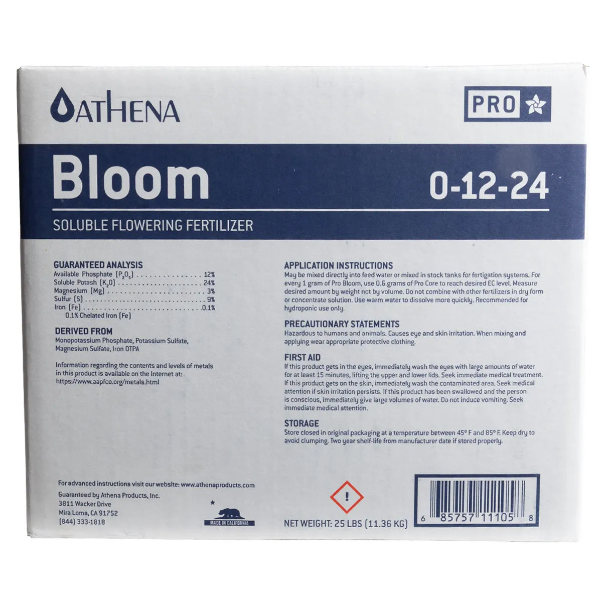 Athena Nutrients - Pro Line - Bloom